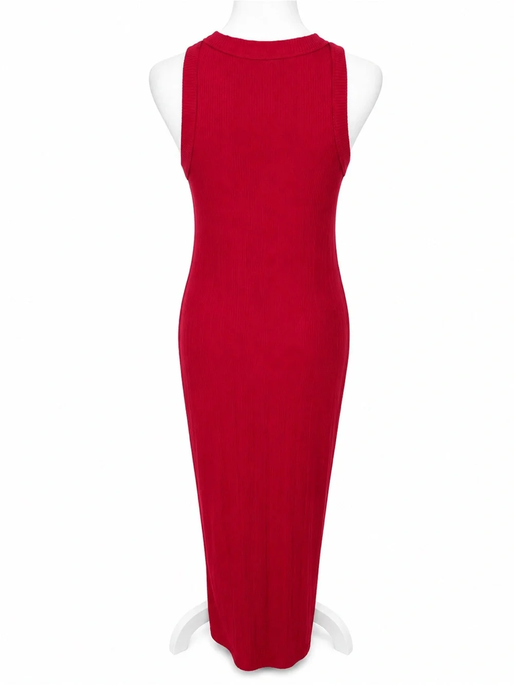 Loft Sleeveless Ribbed Maxi Dress in Red - Picture 2 of 2